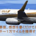 【裏技】楽しく食事して感想を書くだけで月に数千〜1万ANAマイルを獲得する方法