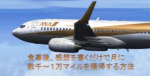 【裏技】楽しく食事して感想を書くだけで月に数千〜1万ANAマイルを獲得する方法